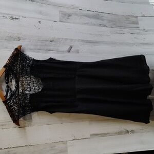 GUESS Black Lace Top Dress Women's Size 4 Sleeveless Lightweight Fabric